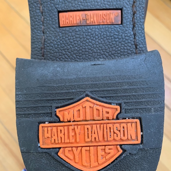Harley-Davidson Brown Leather Boots with Patches - Picture 3 of 4